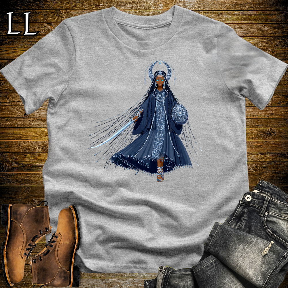 African 16 Bit Moon Queen Sport Grey | African Queen Tee