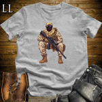 African 16 Bit Desert Sniper Sport Grey | African Warrior Tee