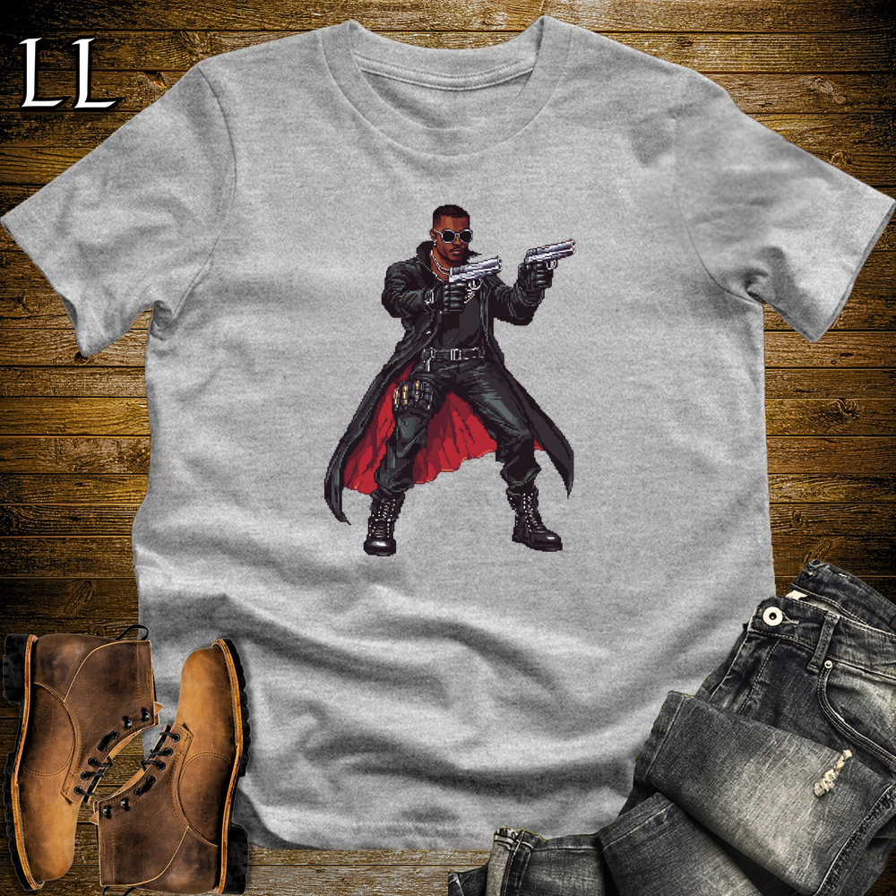 African 16 Bit Dual Wield Soldier Sport Grey | African Dual Wield Soldier 16 Bit African Tee