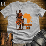 African Warrior Dad Softstyle T Shirt Sport Grey | Dad Gift African Tee