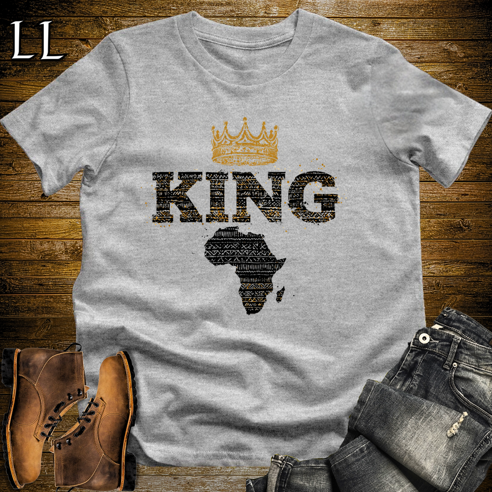 King Africa Softstyle T Shirt Sport Grey | African King Pride Tee