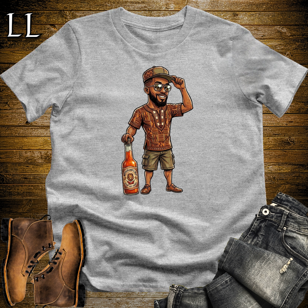 African Hot Sauce T Shirt Sport Grey | Spicy African Pride Tee