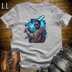 African Space Warrior T Shirt Sport Grey | Sci-Fi African Tee
