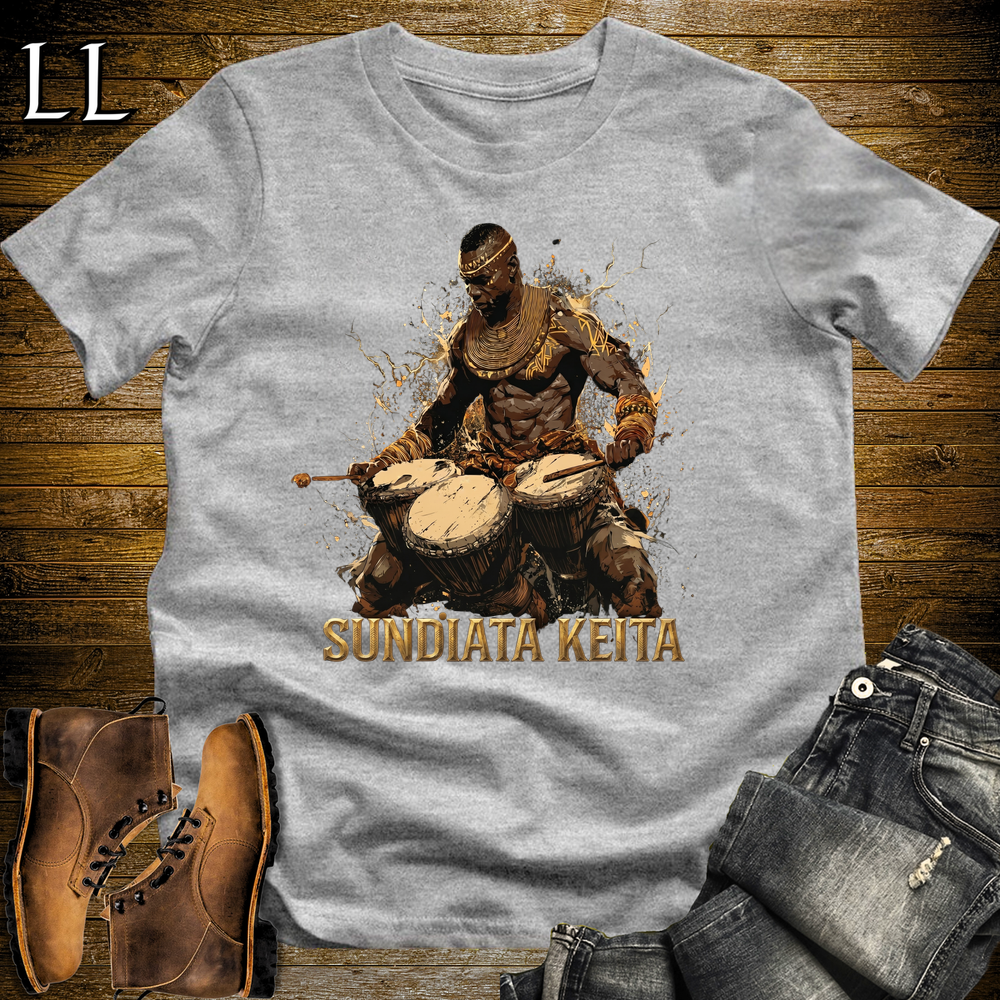 Sundiata Keita African Drum Lord T Shirt Sport Grey | African Gift