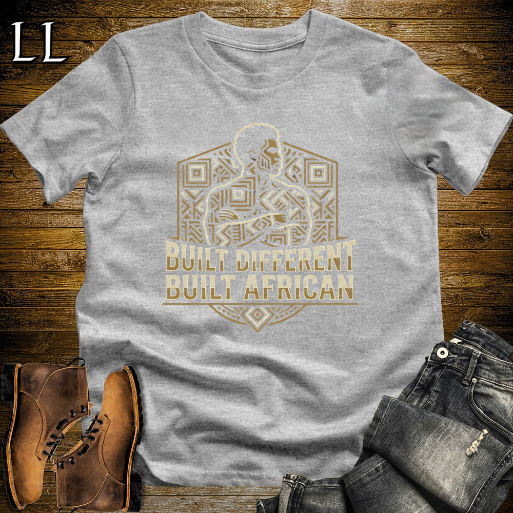 Built Different Built African T Shirt Sport Grey | African Gift