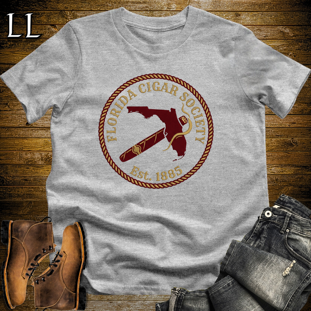 Florida Cigar Society T Shirt Sport Grey | Cigar Lover Gift