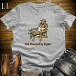 Dad Powered By Cigars Softstyle Tee Sport Grey | Funny Cigar Dad Tee