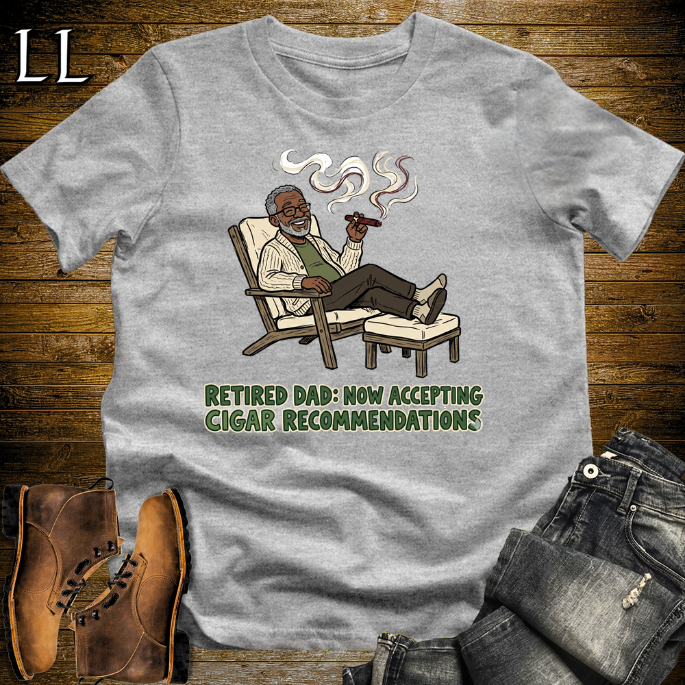 Retired Dad Cigar Softstyle Tee Sport Grey | Cigar Retirement Gift Tee