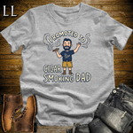 Promoted To Cigar Smoking Dad Softstyle Tee Sport Grey | New Dad Cigar Tee