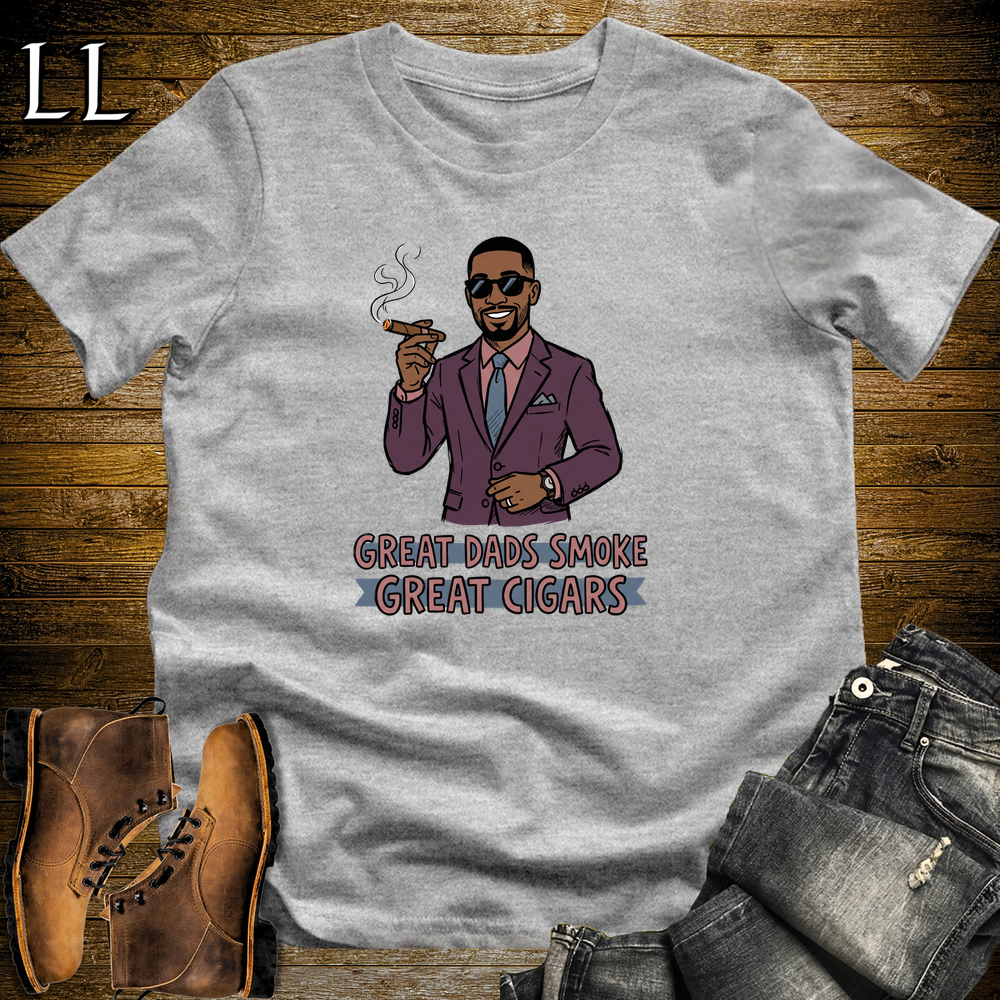 Great Dads Smoke Great Cigars Purple Softstyle Tee Sport Grey | Great Cigars Dad Tee