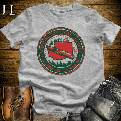 Washington Cigar Society Softstyle T Shirt Sport Grey | Cigar Lover Gift Tee