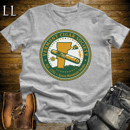 Vermont Cigar Society Softstyle T Shirt Sport Grey | Cigar Lover Gift Tee