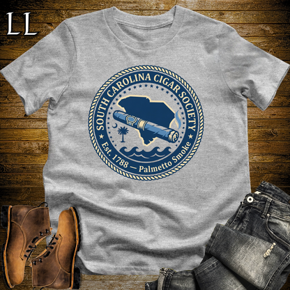 South Carolina Cigar Society Softstyle T Shirt Sport Grey | Cigar Lover Gift Tee