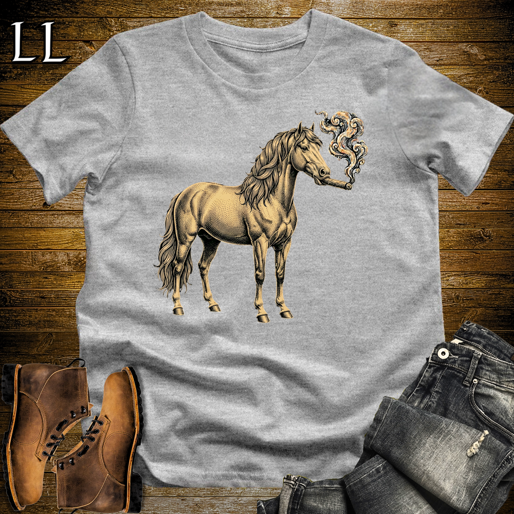 Vintage Cigar Horse Softstyle T Shirt Sport Grey | Funny Cigar Shirt
