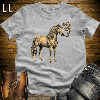 Vintage Cigar Horse Softstyle T Shirt Sport Grey | Funny Cigar Shirt