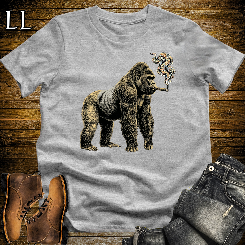 Vintage Cigar Silverback Gorilla Softstyle T Shirt Sport Grey | Funny Cigar Shirt