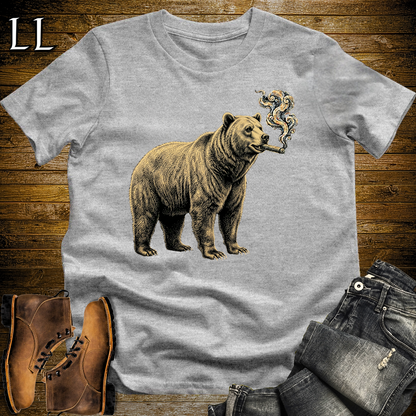 Vintage Cigar Grizzly Softstyle T Shirt Sport Grey | Funny Cigar Shirt