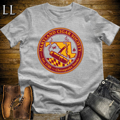 Maryland Cigar Society Softstyle T Shirt Sport Grey | Cigar Lover Gift Tee