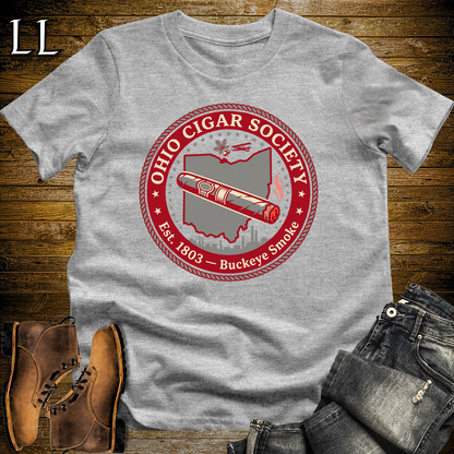 Ohio Cigar Society Softstyle T Shirt Sport Grey | Cigar Lover Gift Tee