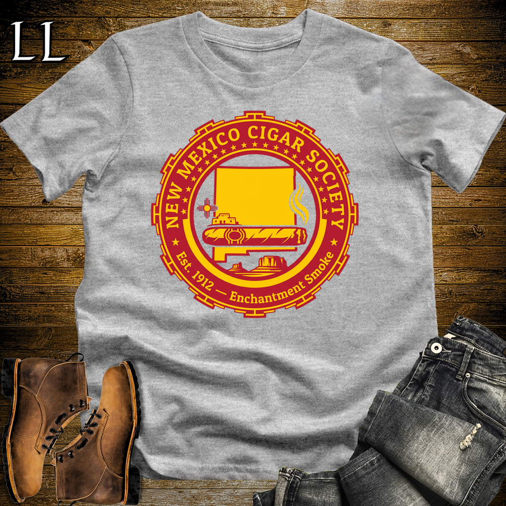 New Mexico Cigar Society Softstyle T Shirt Sport Grey | Cigar Lover Gift Tee