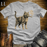 Vintage Cigar Cat Softstyle T Shirt Sport Grey | Funny Cigar Shirt