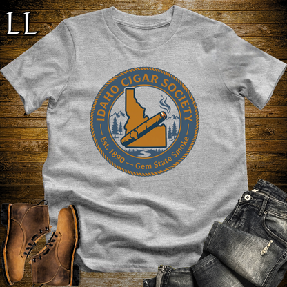 Idaho Cigar Society Softstyle T Shirt Sport Grey | Cigar Lover Gift Tee