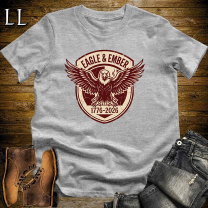Eagle And Ember Cigars Softstyle T Shirt Sport Grey | Patriotic Cigar Tee