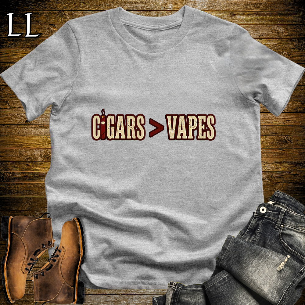 Cigars Better Than Vapes Softstyle T Shirt Sport Grey | Funny Cigar Tee