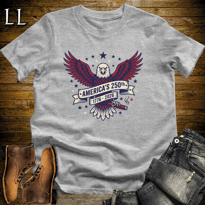 Americas 250 Cigar 1776 Softstyle T Shirt Sport Grey | America 250 Cigar Tee