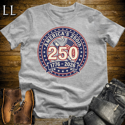 Americas 250 Cigar Badge Softstyle T Shirt Sport Grey | America 250 Cigar Tee