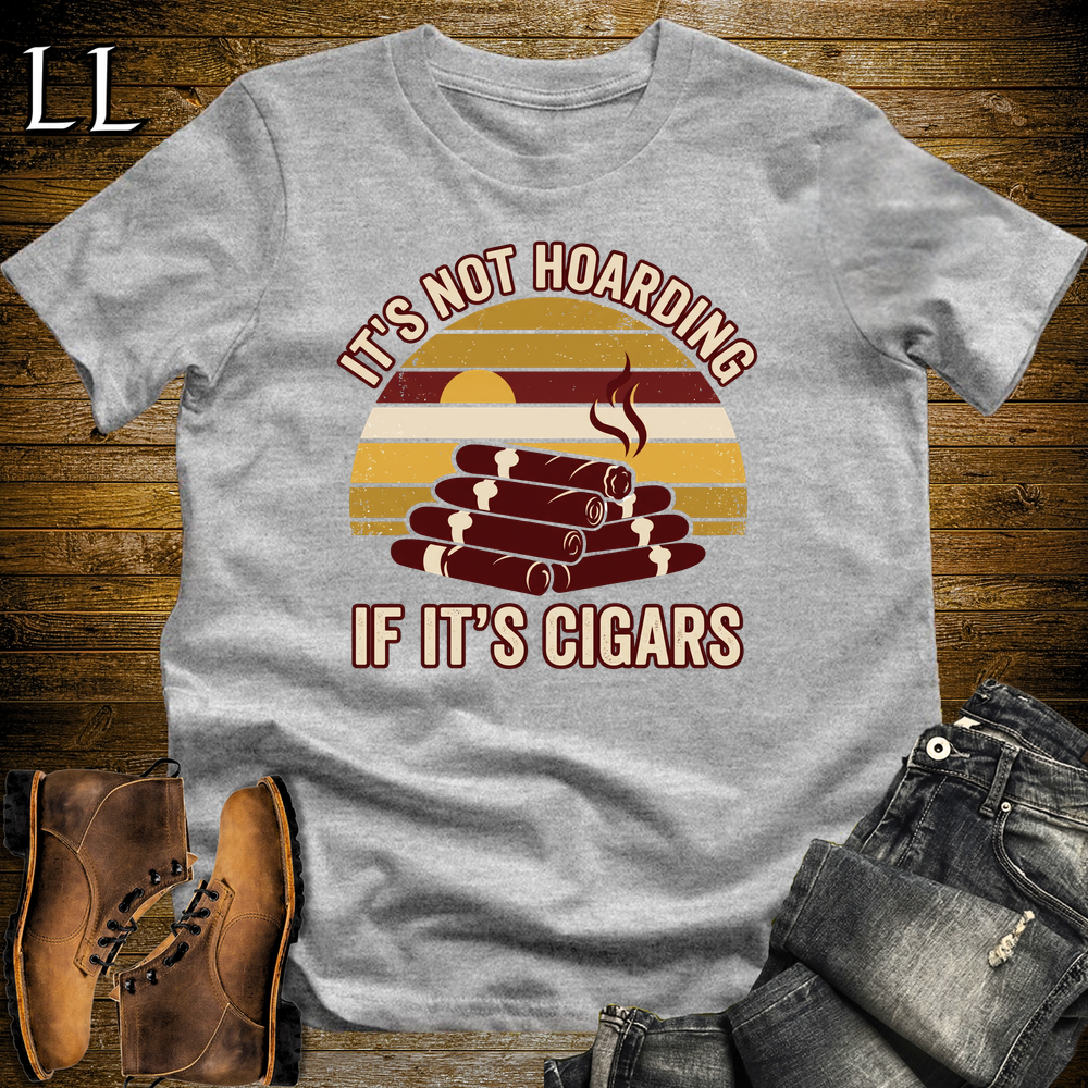 Hoarding Cigars Softstyle T Shirt Sport Grey | Funny Cigar Tee