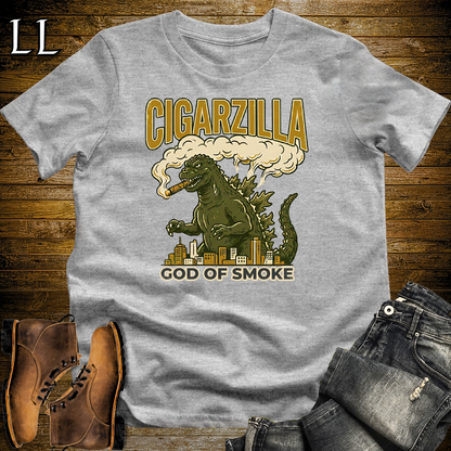 Cigarzilla Softstyle T Shirt Sport Grey | Funny Cigar Monster Tee