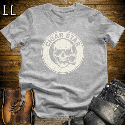 Cigar Star Softstyle T Shirt Sport Grey | Cigar Lover Graphic Tee