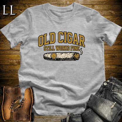 Old Cigar Still Works Fine Softstyle T Shirt Sport Grey | Funny Cigar Tee