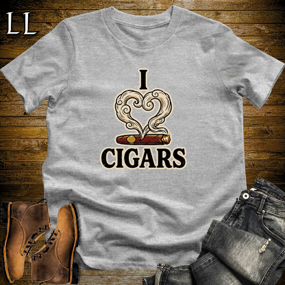 I Heart Cigars Softstyle T Shirt Sport Grey | Cigar Lover Tee