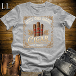 Just One More Cigar Softstyle T Shirt Sport Grey | Funny Cigar Tee