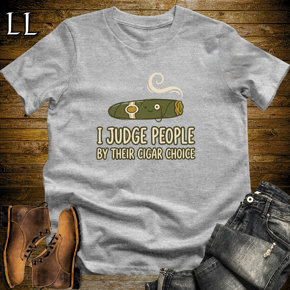 Judge By Your Cigar Softstyle T Shirt Sport Grey | Cigar Lover Tee