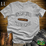 Cigars Rule Vapes Drool Softstyle T Shirt Sport Grey | Funny Cigar Tee