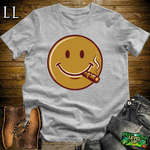 Cigar Smiley Softstyle T Shirt Sport Grey | Funny Cigar Tee