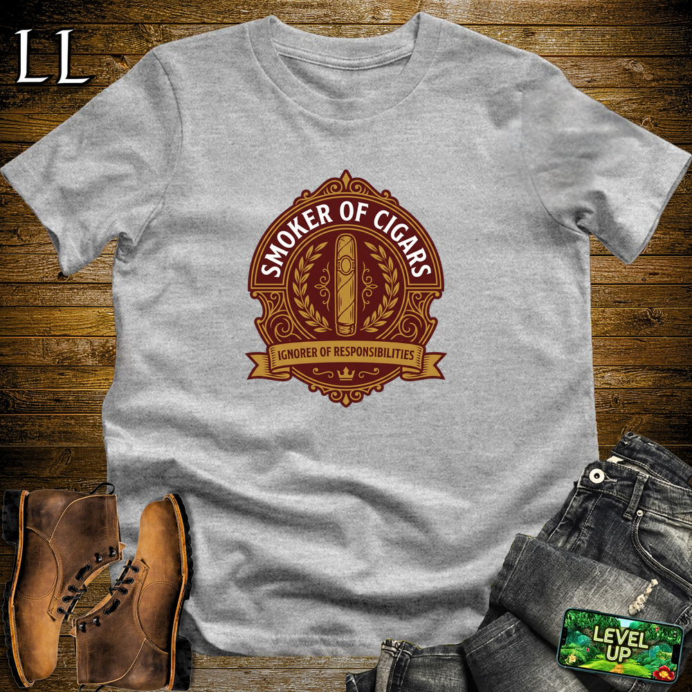 Smoker Of Cigars Softstyle T Shirt Sport Grey | Cigar Lover Tee