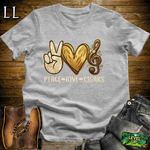 Peace Love Cigars Softstyle T Shirt Sport Grey | Cigar Lover Tee
