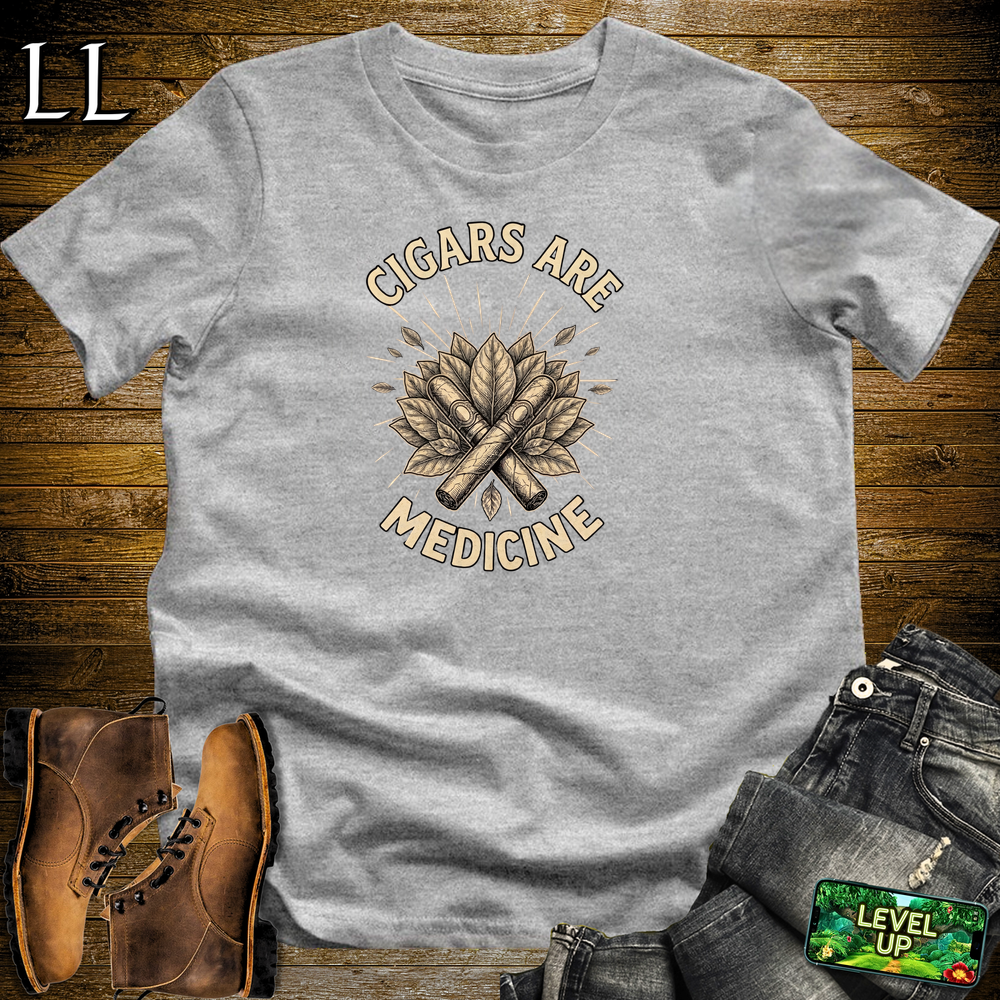Cigars Are Healing Softstyle T Shirt Sport Grey | Cigar Lover Tee