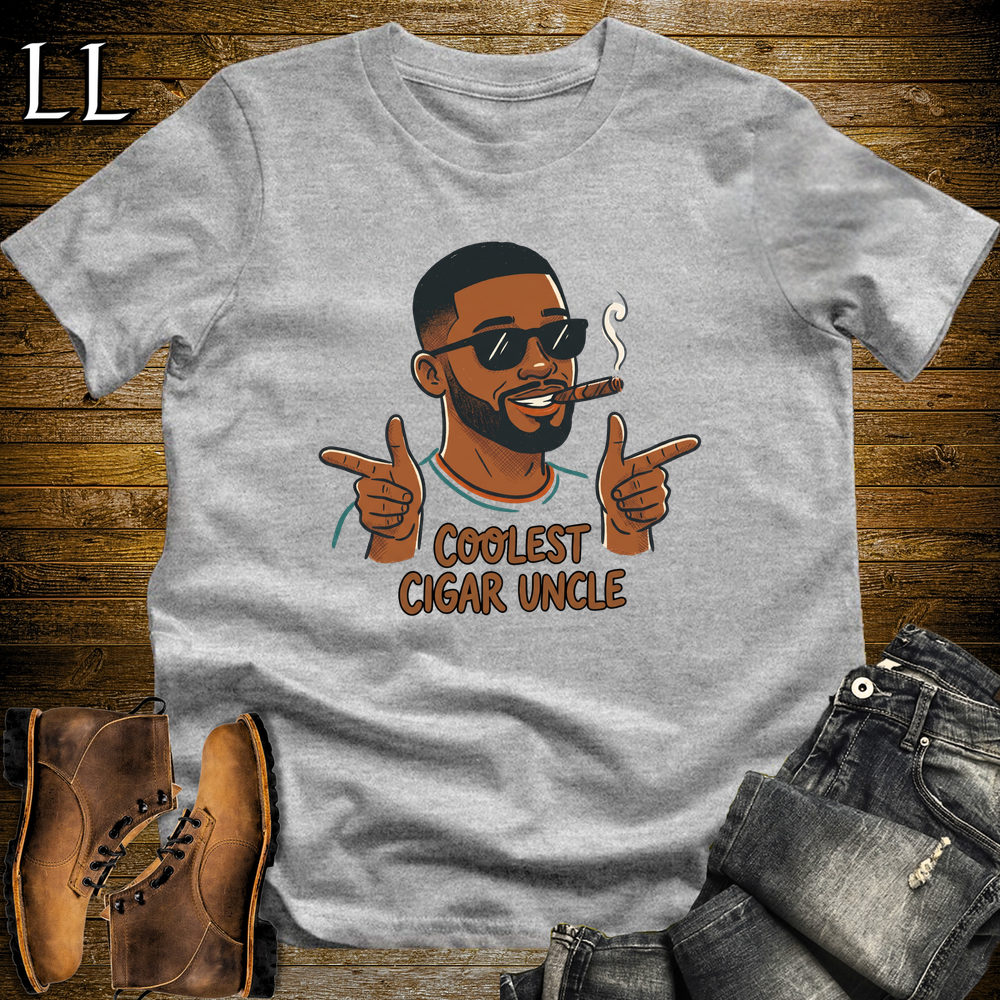 Coolest Cigar Uncle Softstyle T Shirt Sport Grey | Cigar Uncle Gift Tee