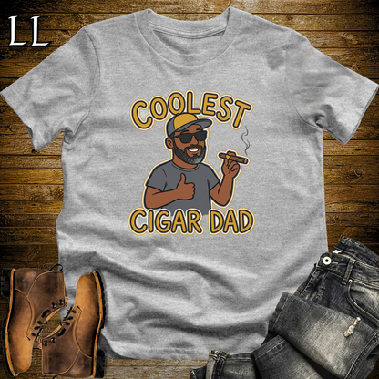 Coolest Cigar Dad Softstyle T Shirt Sport Grey | Cigar Dad Gift Tee