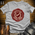 Certified Cigar Snob Softstyle T Shirt Sport Grey | Funny Cigar Tee