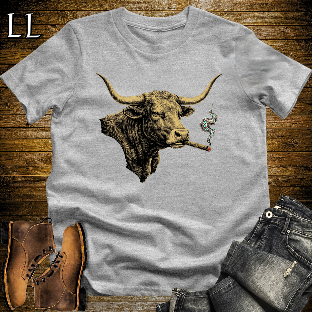 Vintage Cigar Texas Longhorn Softstyle T Shirt Sport Grey | Vintage Texas Longhorn Cigar Tee