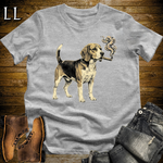 Vintage Cigar Beagle Softstyle T Shirt Sport Grey | Cigar Beagle Tee