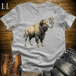 Vintage Cigar Bison Softstyle T Shirt Sport Grey | Cigar Bison Tee