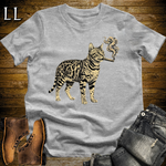 Vintage Cigar Bengal Cat Softstyle T Shirt Sport Grey | Cigar Bengal Cat Tee