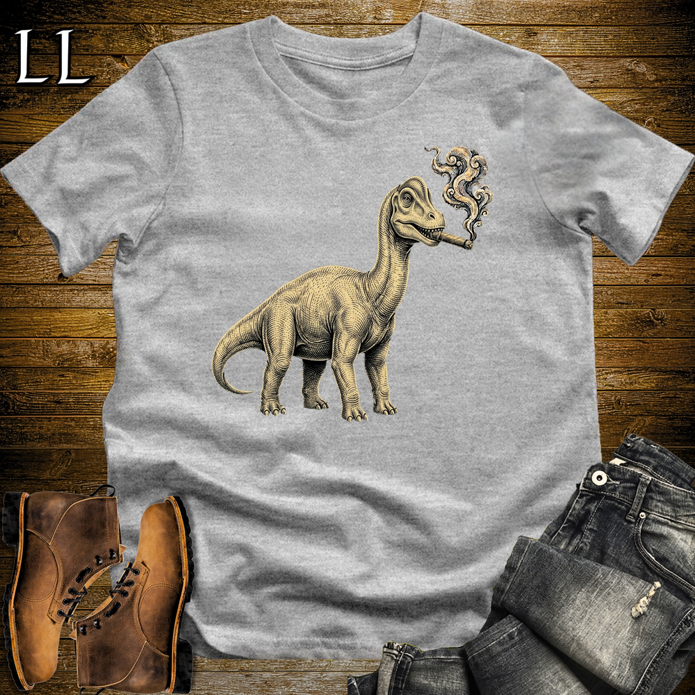 Vintage Cigar Brachiosaurus Softstyle T Shirt Sport Grey | Cigar Brachiosaurus Tee